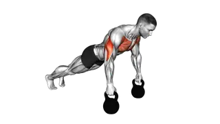 Kettlebell Deep Push Up exercise