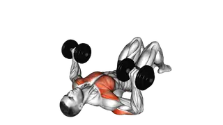 Dumbbell Lying on Floor Chest Press
