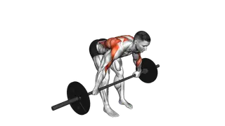 Barbell Bent Over Wide Grip Row exercise