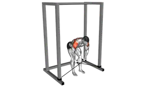 Band bent over rear lateral raise exercise