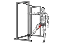 Band hip adduction exercise