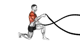 Battling Ropes Half Kneeling exercise