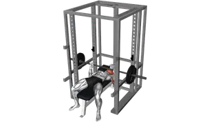 Barbell Bench Press with 1 board exercise