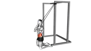 Band Kneeling Crunch exercise