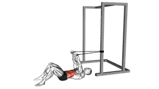 Band Upper Crunch exercise