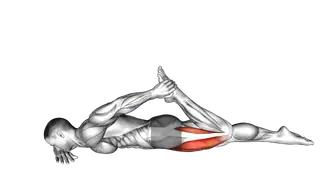Quadriceps lying stretch exercise