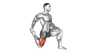 Quadriceps stretch exercise