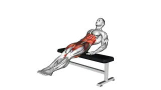 Bench Reverse Crunch Circle exercise