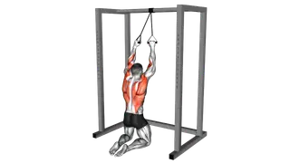 Band Knelling Lat Pulldown exercise