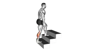 Calves stretch exercise