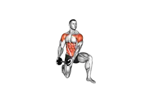 Dumbbell Half Kneeling Lift and Chop