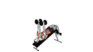 Dumbbell Decline Overhead Sit up exercise