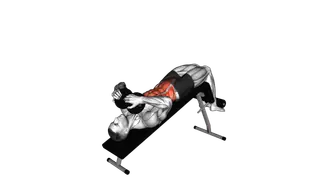 Dumbbell Decline Sit up exercise