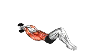 Dumbbell Lying Woodchop exercise