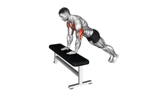 Incline Close Grip Push Up exercise