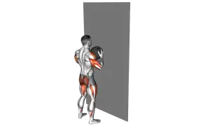 Medicine Ball Throw Squat with Wall