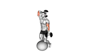 Dumbbell Biceps Curl with Overhead Extension on St
