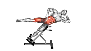 45 degree Bycicle Twisting Crunch exercise