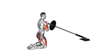 Landmine Kneeling Thruster Press