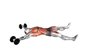 Dumbbell Starfish Crunch (beginner)