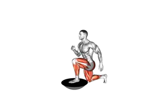 High Knee Lunge on Bosu Ball exercise