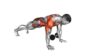 Dumbbell Plank Pass Through