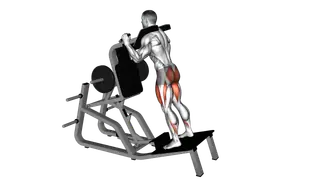 Lever Reverse Vertical Hack Squat exercise
