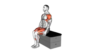 Sitting Lateral Raise StepOut on a padded stool exercise