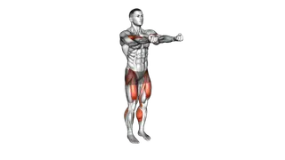 Biceps Curl Front Step exercise