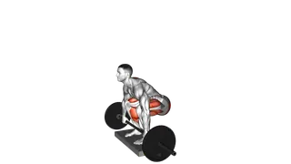 Barbell Deadlift from Deficit exercise
