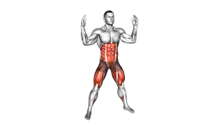 Squat Press Down Twist exercise