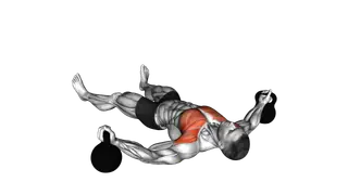 Kettlebell Floor Fly exercise