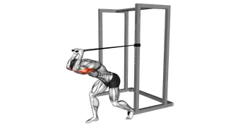 Band High Pulley Overhead Triceps Extension exercise