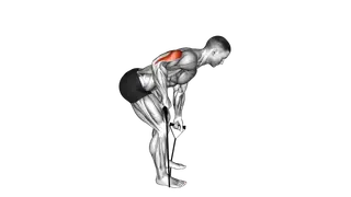 Band Bent over One Arm Kickback exercise