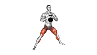 Kettlebell Cossack Squat exercise