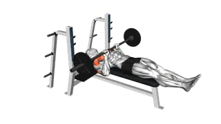 Barbell Close Grip Larsen Press exercise