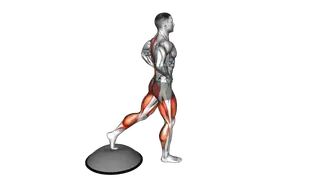 Bosu Ball Single Leg Good Morning exercise