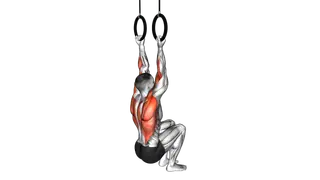 Ring Self Assisted Chin Up exercise