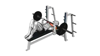 Barbell Feet Flat Bench Press