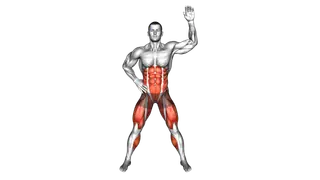 Side Step Crunch exercise