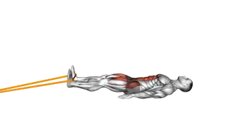 Resistance Band Lying Bent Knee Raise