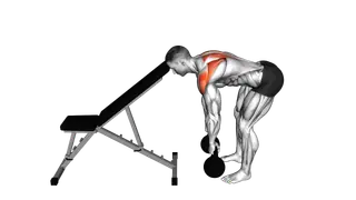 Kettlebell Head Supported Row exercise