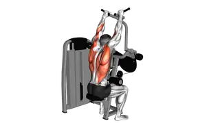 Lever Cross Lat Pulldown exercise