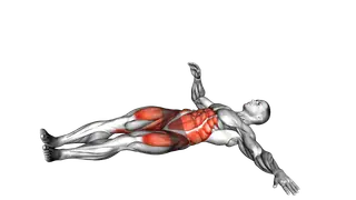 Bodyweight Lying Oblique V Up exercise