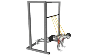 Resistance Band Assisted Push up exercise