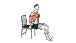 Dip Bent Knees with Chair exercise