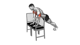 Incline Close Grip Push Up with Chair exercise