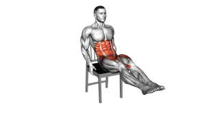 Seated 8 Leg Crunch with Chair exercise