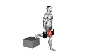Kettlebell Single Leg Split Squat with Low Box