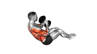 Dumbbell Russian Twist Boat Row